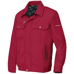 長袖ブルゾンB（男女兼用）AZ6560 ワインレッド×ブラック L AZ6560-009-L