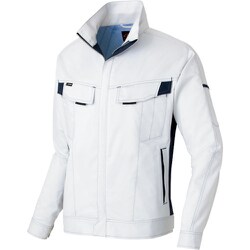 ニュームービンカット 春夏長袖ブルゾン シルバーグレー×ネイビー 4L AZ6830-003-4L