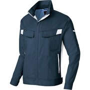 ニュームービンカット 春夏長袖ブルゾン ネイビー×シルバーグレー L AZ6830-008-L
