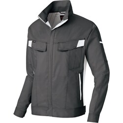 ニュームービンカット 春夏長袖ブルゾン チャコールグレー×シルバーグレー 5L AZ6830-014-5L