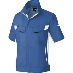 ニュームービンカット 春夏半袖ブルゾン ロイヤルブルー×シルバーグレー M AZ6832-006-M