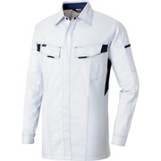 ニュームービンカット 長袖シャツ シルバーグレー×ネイビー 3L AZ6835-003-3L