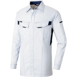 ニュームービンカット 長袖シャツ シルバーグレー×ネイビー 5L AZ6835-003-5L