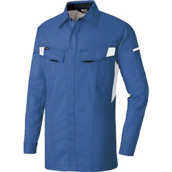 ニュームービンカット 長袖シャツ ロイヤルブルー×シルバーグレー M AZ6835-006-M