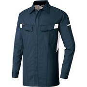 ニュームービンカット 長袖シャツ ネイビー×シルバーグレー L AZ6835-008-L