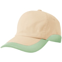 ワークキャップ ライトベージュ×グリーン フリーサイズ AZ8618-002