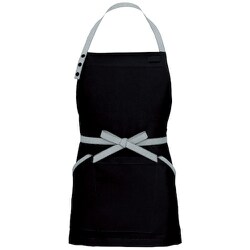 胸当てミニエプロン（コードレーン配色）AZ8652 ブラック F AZ8652-010-F