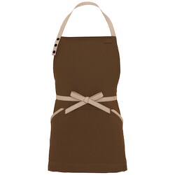 胸当てミニエプロン（コードレーン配色）AZ8652 ブラウン F AZ8652-022-F