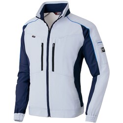 エコプロダクト春夏長袖ブルゾン シルバーグレーXネイビー 3L AZ9130-003-3L