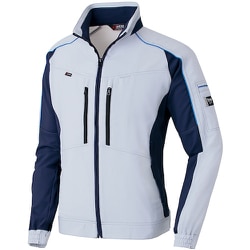 エコプロダクト春夏長袖ブルゾン シルバーグレーXネイビー M AZ9130-003-M