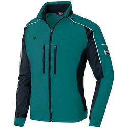 エコプロダクト春夏長袖ブルゾン グリーンXブラック 3L AZ9130-005-3L
