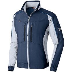 エコプロダクト春夏長袖ブルゾン ネイビーXシルバーグレー M AZ9130-008-M