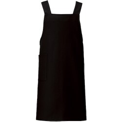 胸当てエプロン ブラック HS2506-010-F