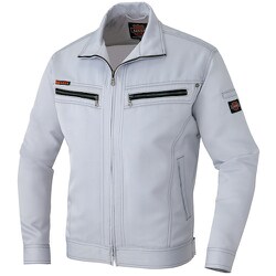 長袖ダブルジップブルゾン アジトスタンダード シルバーグレー 5L AZ11402-003-5L