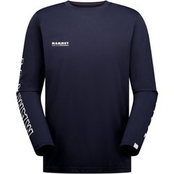 QDロゴプリントロングスリーブTシャツアジアンフィット メンズ カットソー marine PRT3（50355） XLサイズ（日本：2XLサイズ） 1016-01030