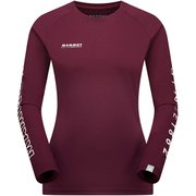 QDロゴプリントロングスリーブTシャツアジアンフィット レディース カットソー vin PRT3(3814) Lサイズ(日本:XLサイズ) 1016-01040
