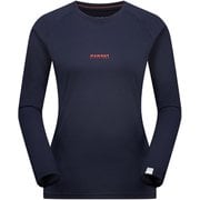QDロゴプリントロングスリーブTシャツアジアンフィット レディース カットソー marine-mammut red PRT1(50647) Mサイズ(日本:Lサイズ) 1016-01040