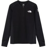 ロングスリーブハイブリッドドライドットライトクルー レディース ランニングウェア シャツ ブラック（K） XLサイズ NTW62571