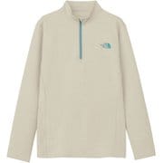 ロングスリーブQDミッドジップアップ レディース カットソー ホワイトミックスグレー(WE) Lサイズ NTW62515