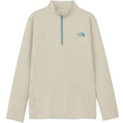 ロングスリーブQDミッドジップアップ レディース カットソー ホワイトミックスグレー(WE) XLサイズ NTW62515