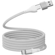 マグネットケーブル ラウンド Type-A変換アダプター付 USB Type-C（CtoC） 急速充電 PD対応 最大480Mbps ホワイト 1.5m MCA-ACC1560（WH）