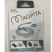 マグネットケーブル フラット USB Type-C to USB Type-C 急速充電 PD対応 最大480Mbps ホワイト 1m MCA-FCC1060(WH)