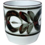 波佐見焼の植木鉢 植器 廻り花 茶 85mm