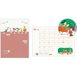 限定 2026 ダイアリー ディズニー A5 ファミリー ミッキー YDD-845-834