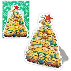 限定 クリスマスカード 立体オルゴールカード ミニオン/ツリー XAO-846-336