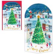 限定 クリスマスカード 立体カード クリスマスツリーカード クリスマスタウンにツリー XAR-846-909