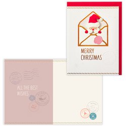限定 クリスマスカード 二つ折りカード サンタの手紙 XAP-847-081