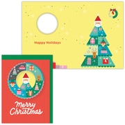 限定 クリスマスカード 海外デザインカード クリスマスサンタリース XAP-847-159