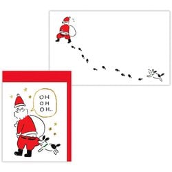 限定 クリスマスミニカード ミニおっサンタと犬 XBP-847-289