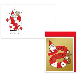 限定 クリスマスミニカード ミニおっサンタマフラー XBP-847-296