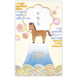 限定 年賀ポチ袋 箔富士青海波うま NME-847-579