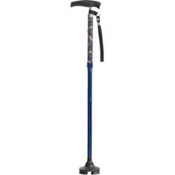 モリスワールドコレクション 折りたためるあんしんステッキ 全長/約74.5cm～87cm（6段階） 持ち手/約13cm ネイビー