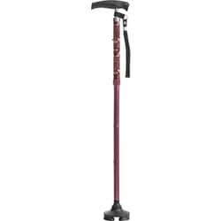 モリスワールドコレクション 折りたためるあんしんステッキ 全長/約74.5cm～87cm（6段階） 持ち手/約13cm ワイン