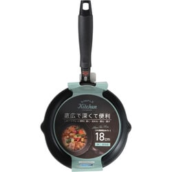 IH深型煮込みパン 18cm 約全長35.1cm×外径（注ぎ口含む）19.4cm×高さ（取っ手含む）14.3cm ダークグレー SA-238