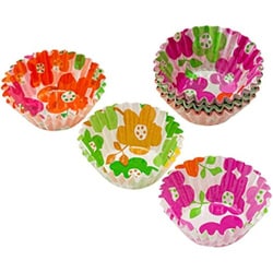 抗菌 花柄 お弁当カップ 8号 約底径4.5cm×高さ2.8cm 24枚 10個