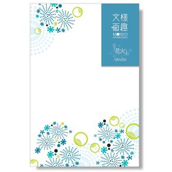 文様百趣 夏はがき 花火 M-NH07
