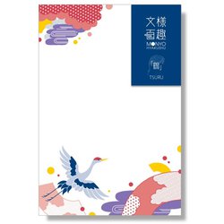 文様百趣 冬はがき 鶴 M-FH06