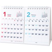 204004-01 [限定 2026年1月始まり カレンダー 卓上 A5 2ヶ月 キュービックス・エムプラン ベーシック]