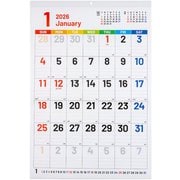 COC-CLH-B2SC-26 [限定 2026 壁掛けカレンダー 文字月表セブンカラー 四六2切]