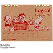 COC-CLTP-B602-26PR [限定 2026 ロジカル卓上カレンダー ペーパーリング B6 ピーナッツ レッド]