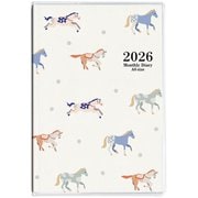 限定 2026 ノートダイアリー A6 ウマ1 NS-A601-26E1