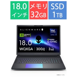 ゲーミングノートパソコン/Alienware 18 Area-51 AA18250/18型/Core Ultra 9 275HX/GeForce RTX 5080/メモリ 32GB/SSD 1TB/Windows 11 Home（英語版）/リキッド ティール NAA108-FNE