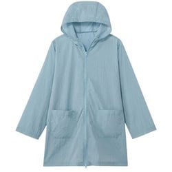 軽く羽織れる撥水ジャケット アッシュブルー LL