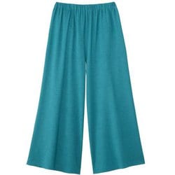 ゆったりサイズのリラックスワイドパンツ オリエンタルブルー L