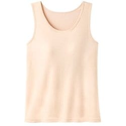綿100％ わたしサイズのブラタンクトップ ベージュ 4L