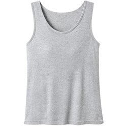 綿100％ わたしサイズのブラタンクトップ 杢グレー 5L